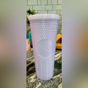 Starbucks Icy White/Iridescent Holiday Studded Tumbler 24oz.